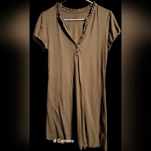 🪻🌷🌺Old Navy LP Boho Midi, OD Green, 1/4 Sleeves🌺🌷🪻